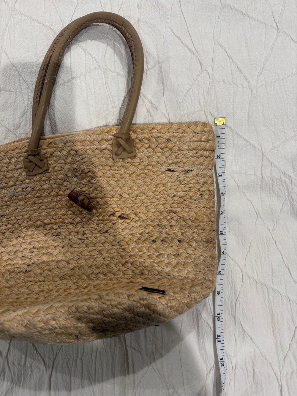 Billabong Natural Straw Tote with Tan Handles - Picture 6 of 8